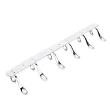 Arplis Wall Mounted Hooks, Stainless Steel Rack Wall Hanger with 6 Double Hooks Design, Coat Towel Rail Hook for Foyer, Hallways, and Bedrooms
