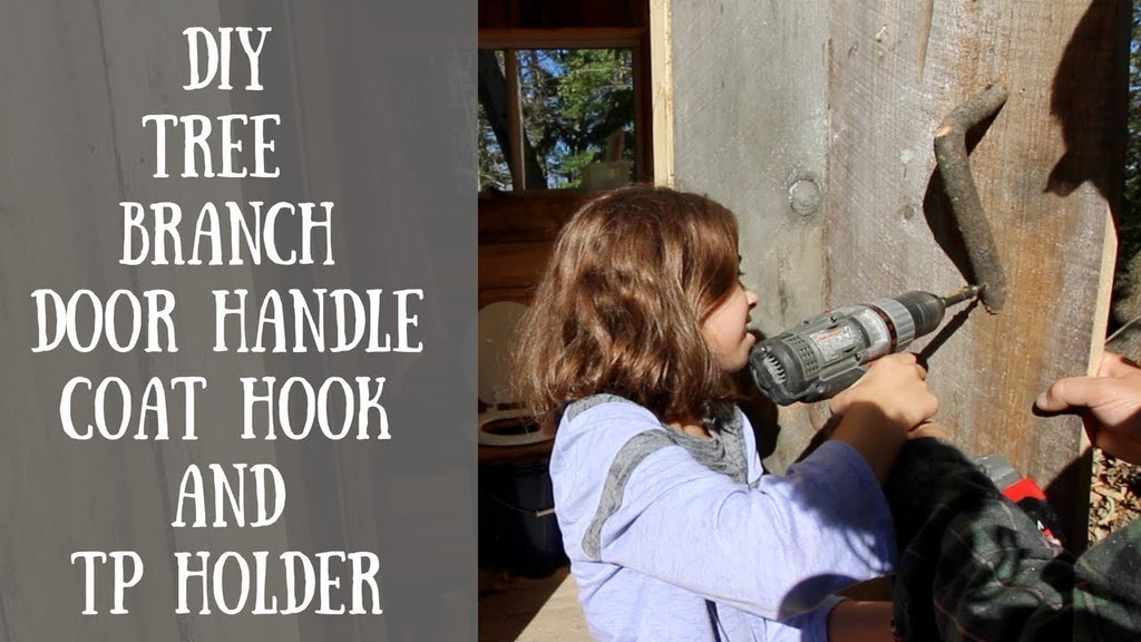DIY Tree Branch Door handles