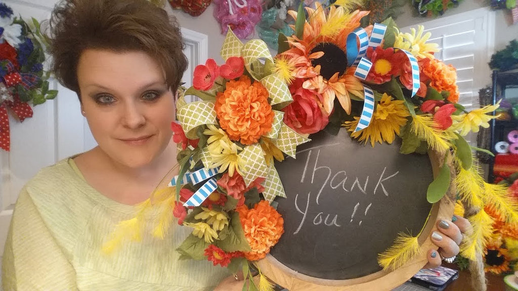 Floral Chalkboard Door Hanger by Crafty Thoughts & Whatnots (3 years ago)