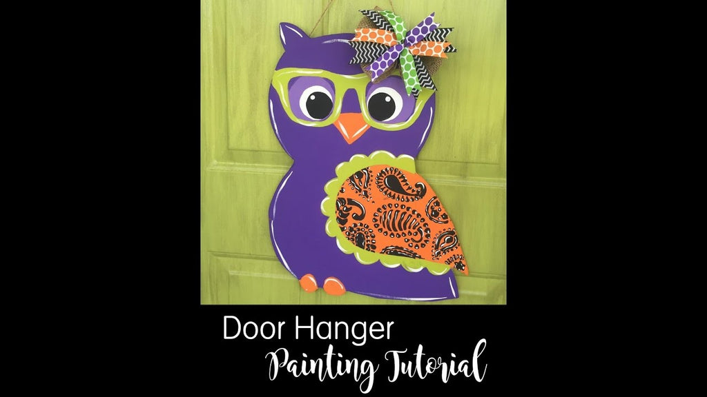 DIY Halloween Owl Door Hanger Painting Tutorial by Tamara Bennett (4 years ago)