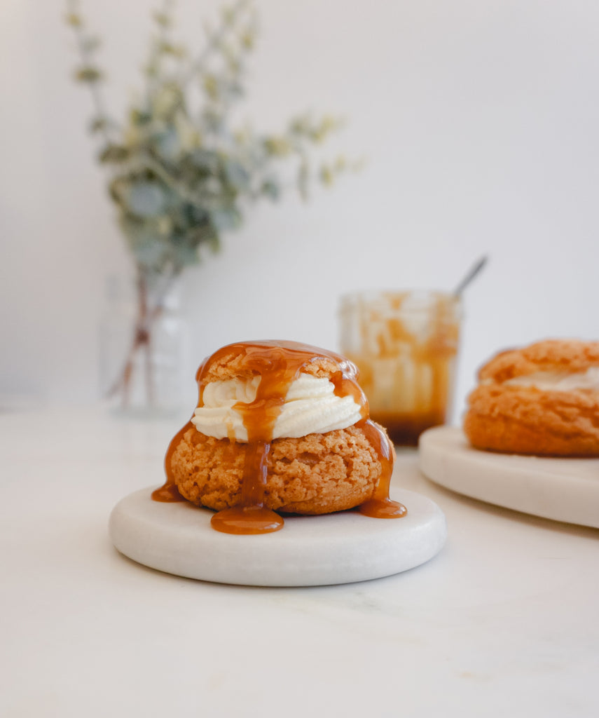 Choux au Craquelin with Apple & Salted Caramel