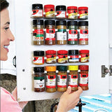 Portable Cabinet Spice Wall Rack Storage Plastic Kitchen Organizer Door Hooks