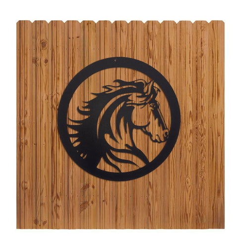 Elegant Horse Head Gate Entrance Sign