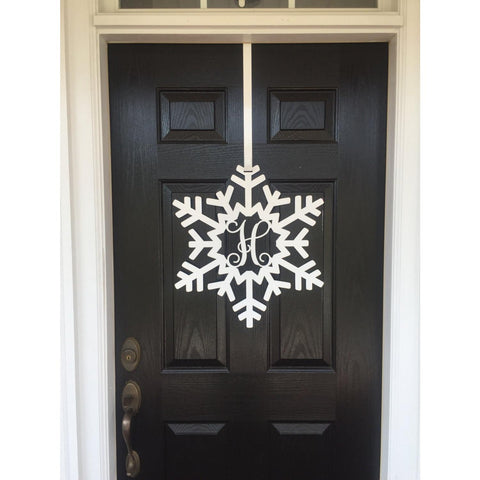 Snowflake Monogram Door Wreath